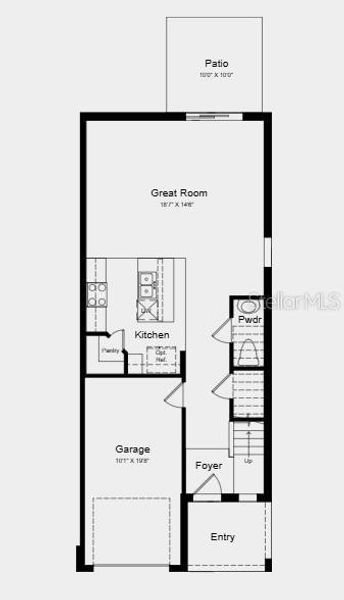 2D floor plan layout of this home in Waterstone, Groveland, FL (Image 3).