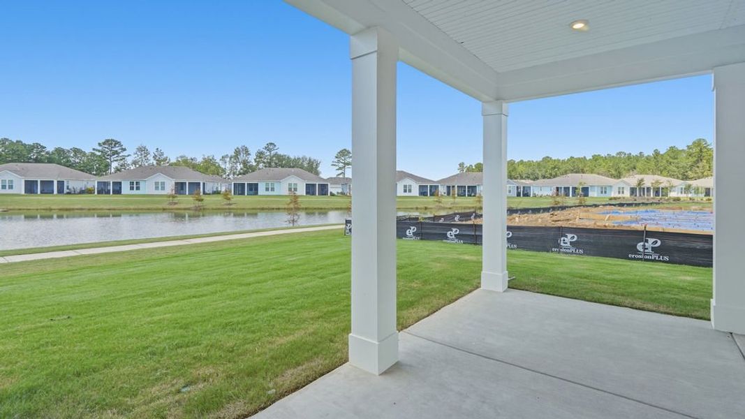 Exterior details and patio area of a home in Sun City Hilton Head, Bluffton (Image 4).