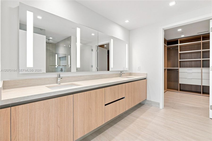 Furnished interior view inside a new home in , Miami (Image 10).