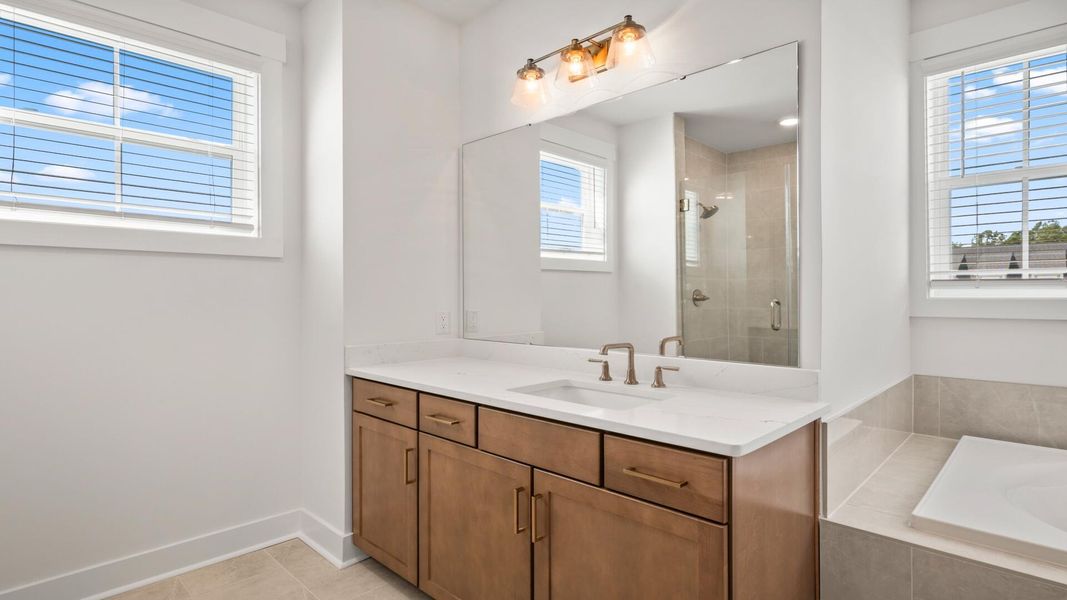 Furnished interior view inside a new home in Oak Bend, James Island (Image 7). Furnished interior view inside a new home in Oak Bend, James Island (Image 7).
