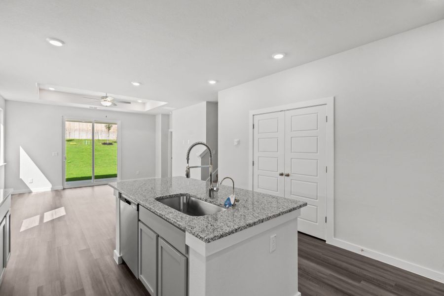 Furnished interior view inside a new home in The Meadows at Hunters Ranch, San Antonio (Image 10).