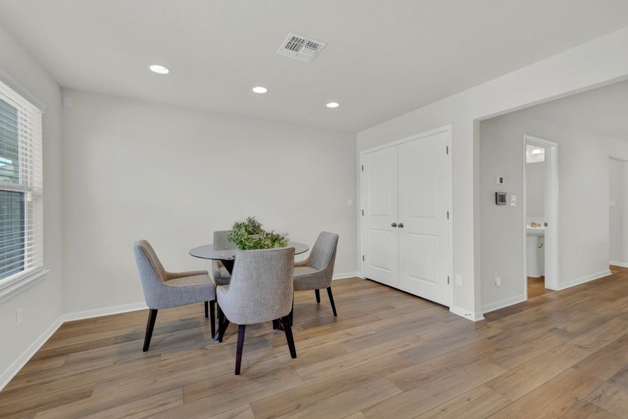 Furnished interior view inside a new home in , San Marcos (Image 9). Furnished interior view inside a new home in , San Marcos (Image 9).