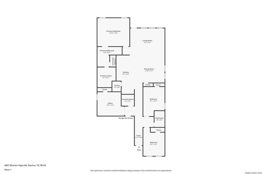2D floor plan layout of this home in Grace Valley, Marion, TX (Image 3).