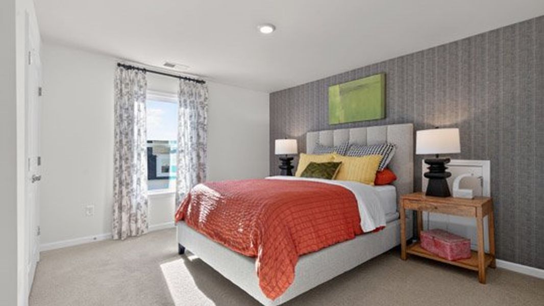 Furnished interior view inside a new home in The Villas at Galvins Ridge, Sanford (Image 26). Furnished interior view inside a new home in The Villas at Galvins Ridge, Sanford (Image 26).