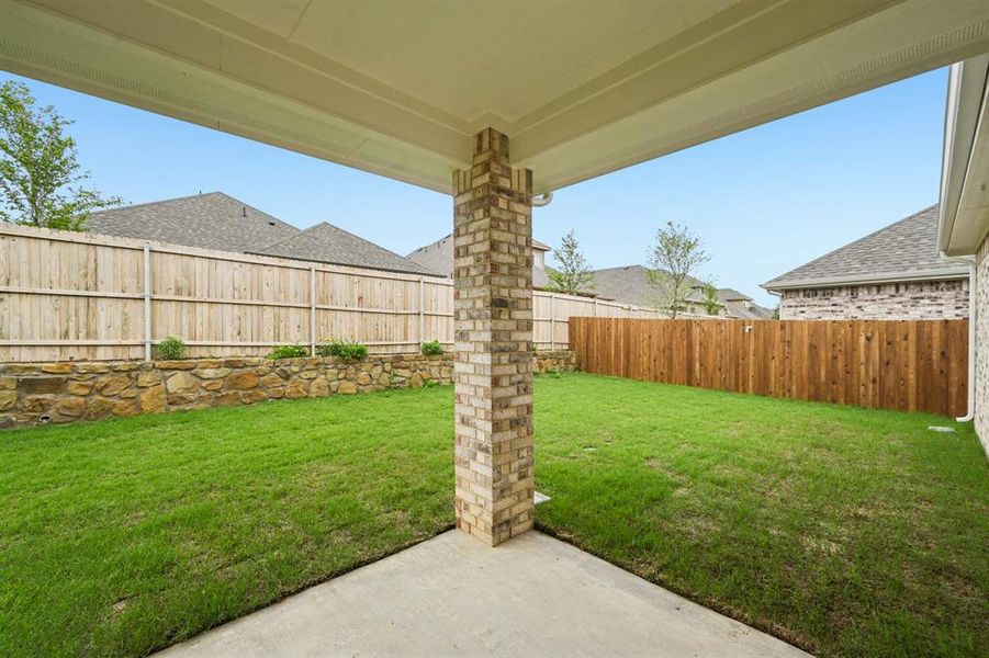 Exterior details and patio area of a home in Summerwood Estates, Red Oak (Image 19). Exterior details and patio area of a home in Summerwood Estates, Red Oak (Image 19).