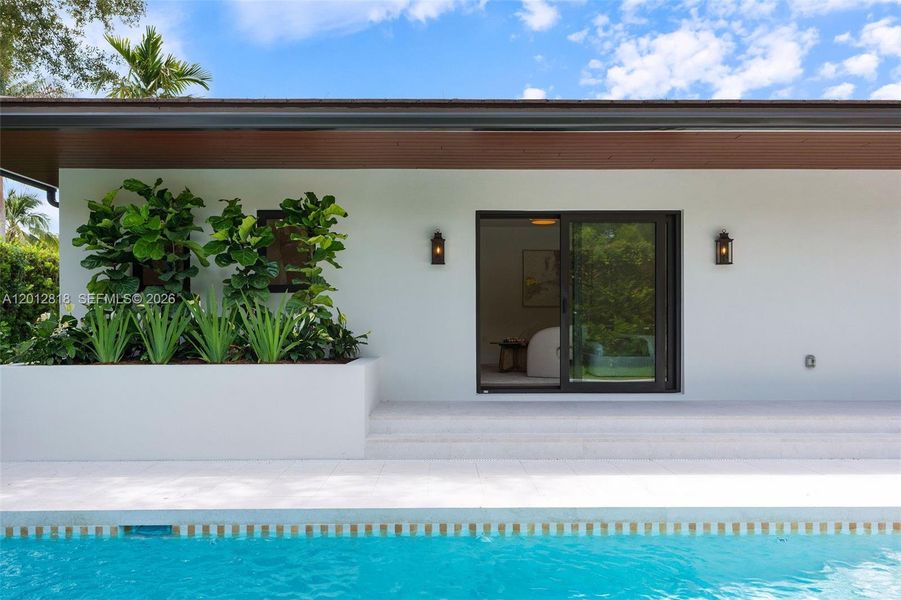 Exterior details and patio area of a home in , Coral Gables (Image 28). Exterior details and patio area of a home in , Coral Gables (Image 28).
