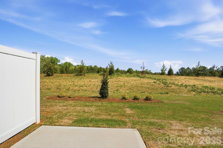 Exterior details and patio area of a home in Blythe Mill Townhomes, Waxhaw (Image 24).