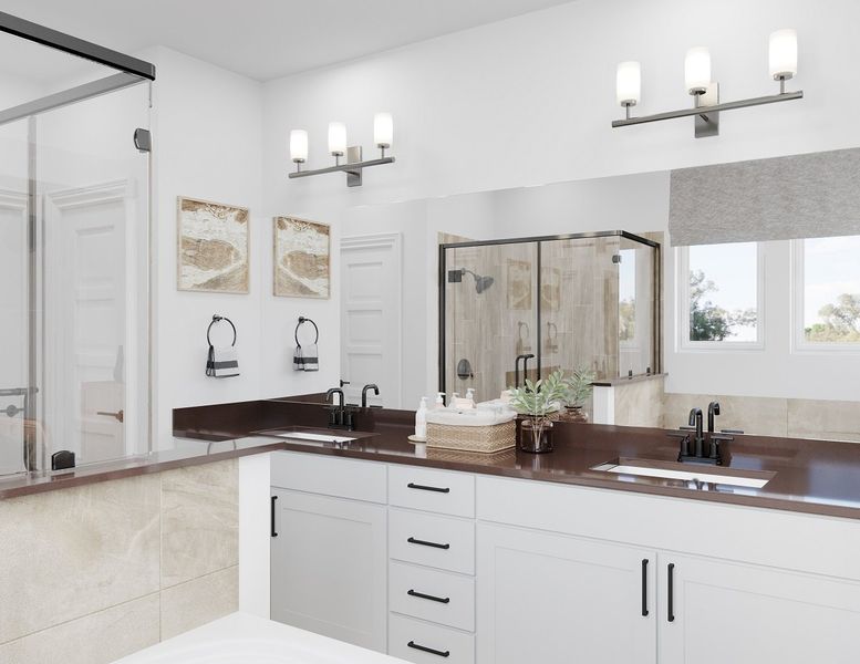 Furnished interior view inside a new home in Waterbend, Euless (Image 7).