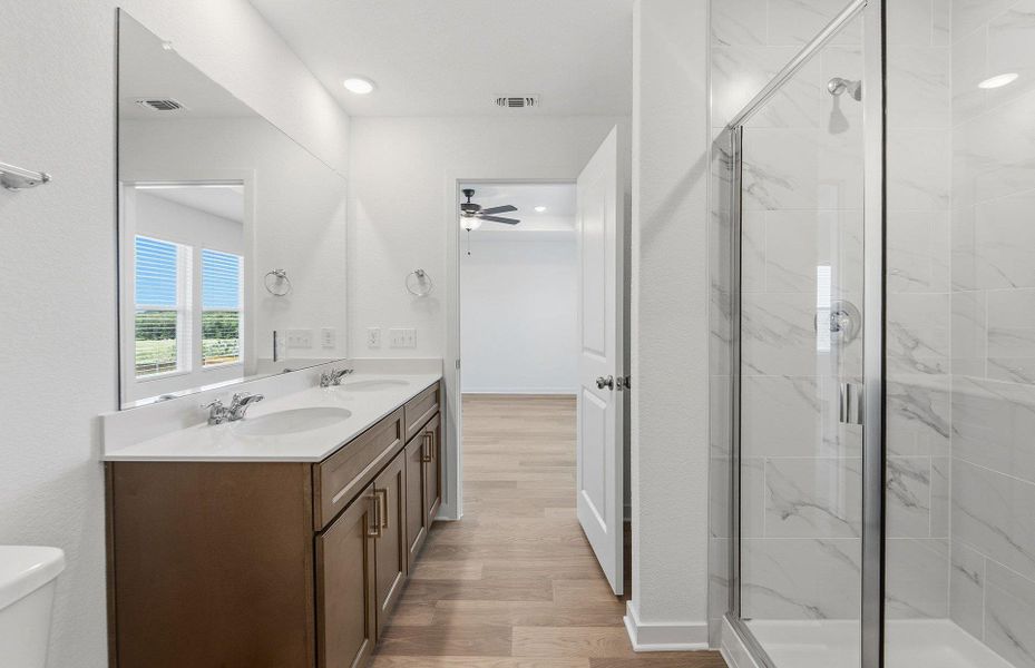 Furnished interior view inside a new home in Crosswinds, Kyle (Image 6).