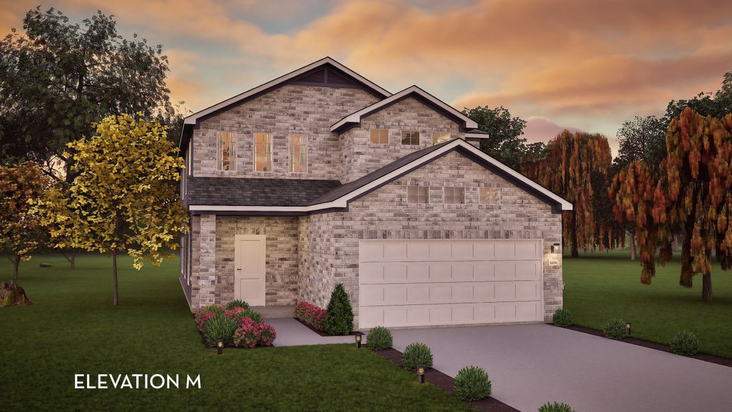 Representative exterior photo of a completed home built from the Willow by CastleRock Communities in Cool Water, Jarrell, TX (Image 2).