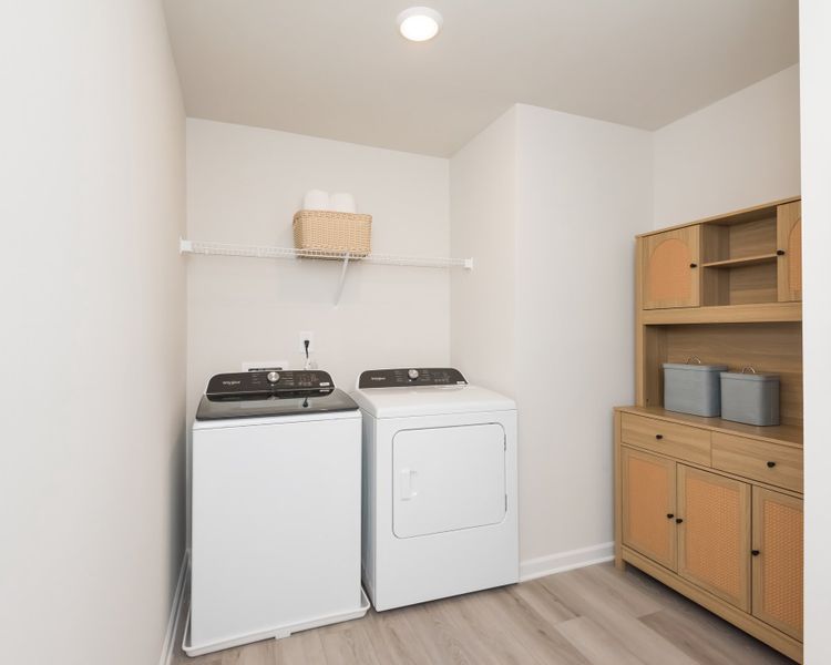 A washer and dryer is included in every Meritage home.