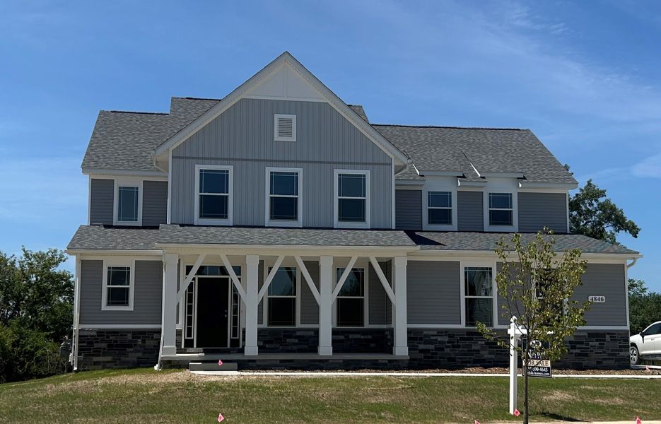 Representative exterior photo of a completed home built from the The Georgetown II by Norfolk Homes in Coronado Estates, Jackson, MI (Image 27).