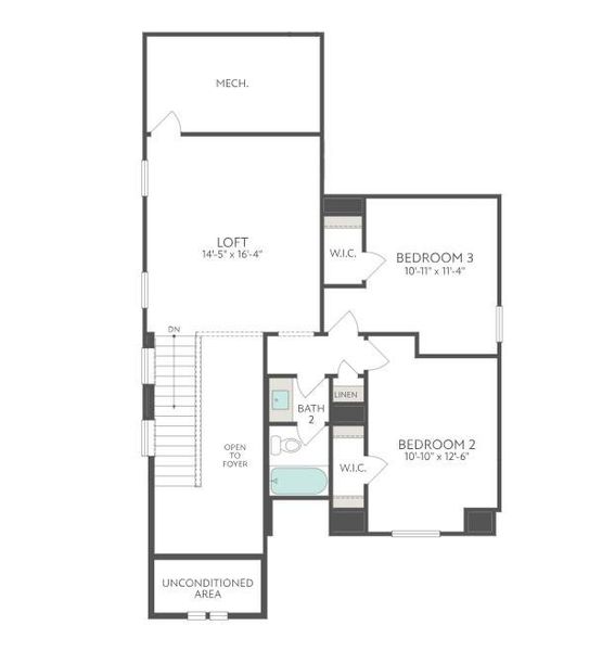 2D floor plan layout of this home in Flora, Hutto, TX (Image 2). 2D floor plan layout of this home in Flora, Hutto, TX (Image 2).