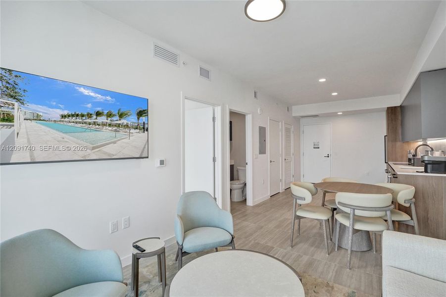 Furnished interior view inside a new home in , Miami Beach (Image 10).