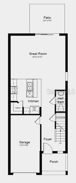 2D floor plan layout of this home in Skye Ranch Community Group Page, Sarasota, FL (Image 4).