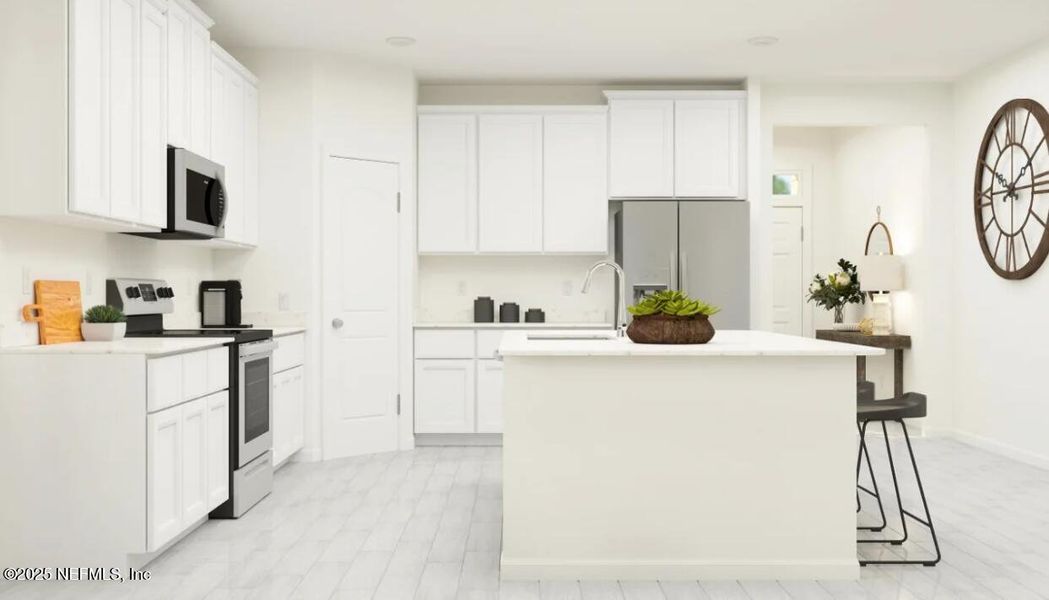 Furnished interior view inside a new home in Silver Falls Single Family at SilverLeaf: Silver Falls 50s at SilverLeaf, St. Johns (Image 14).