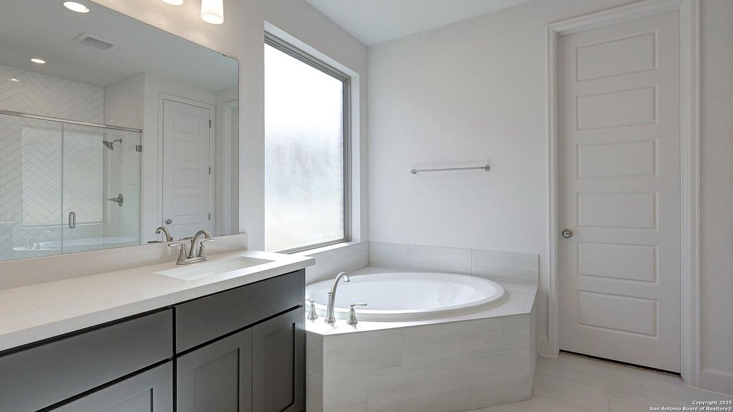 Furnished interior view inside a new home in Corley Farms 50', Boerne (Image 7).