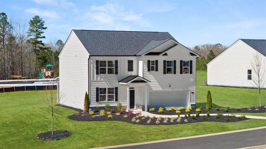 Representative exterior photo of a completed home built from the HAYDEN Express by D.R. Horton in WillowBrook, Winder, GA (Image 2).
