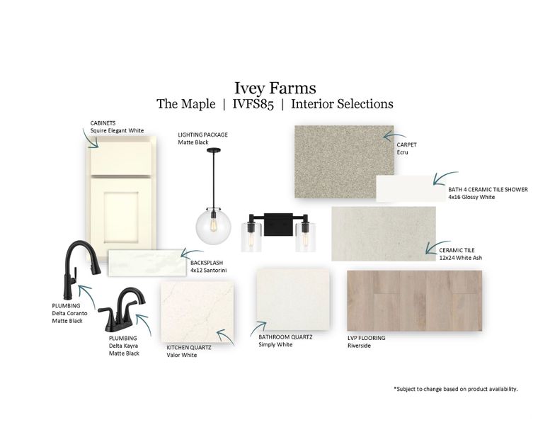 Sample of building materials used in homes in Ivey Farms - The Vintage Collection, Farragut (Image 41).