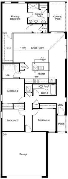 2D floor plan layout of this home in Hickory Ranch, Auburndale, FL (Image 2). 2D floor plan layout of this home in Hickory Ranch, Auburndale, FL (Image 2).