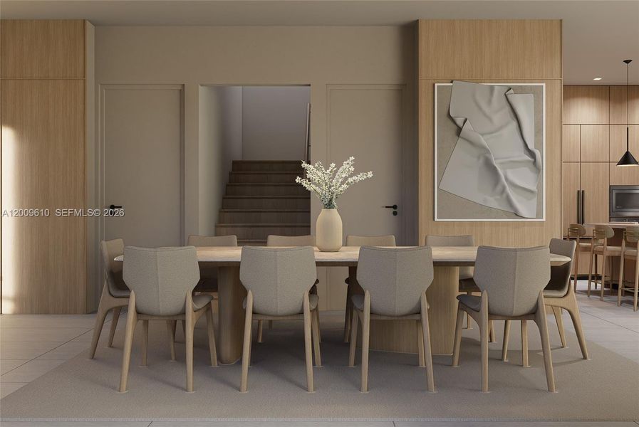 Furnished interior view inside a new home in , Miami (Image 7).