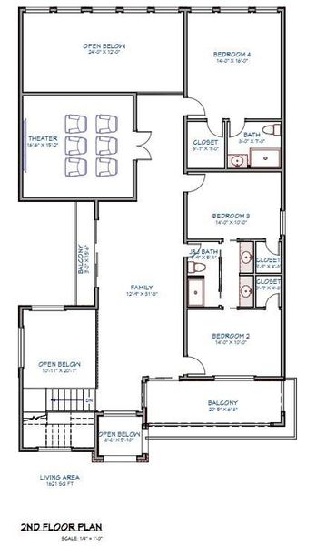 2D floor plan layout of this home in , Dallas, TX (Image 4).
