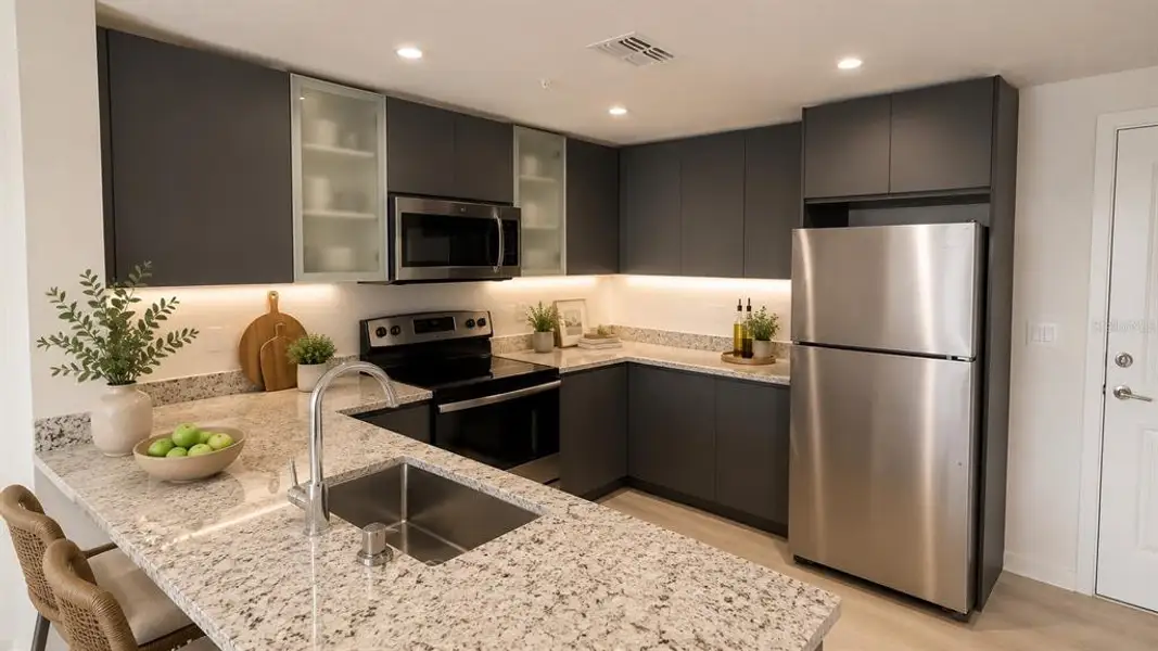 Furnished interior view inside a new home in , Orlando (Image 4).
