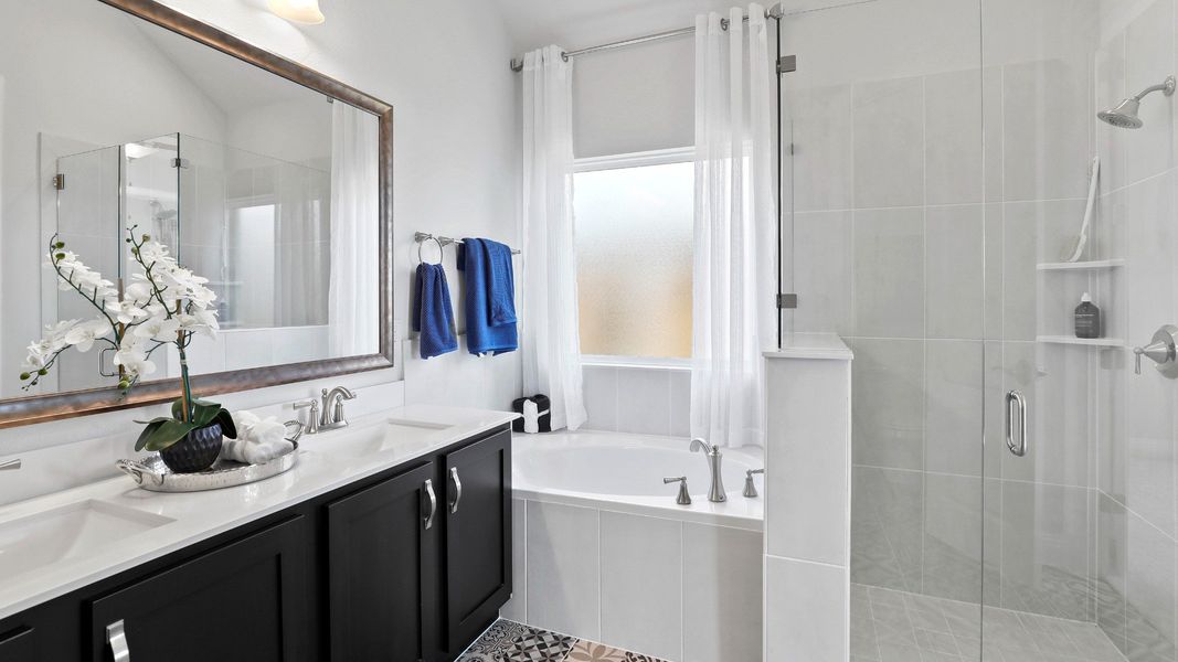 Representative furnished interior of a home built from the Laurel by Brightland Homes in Sunterra, Katy (Image 11).