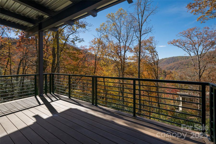 Exterior details and patio area of a home in , Montreat (Image 31).