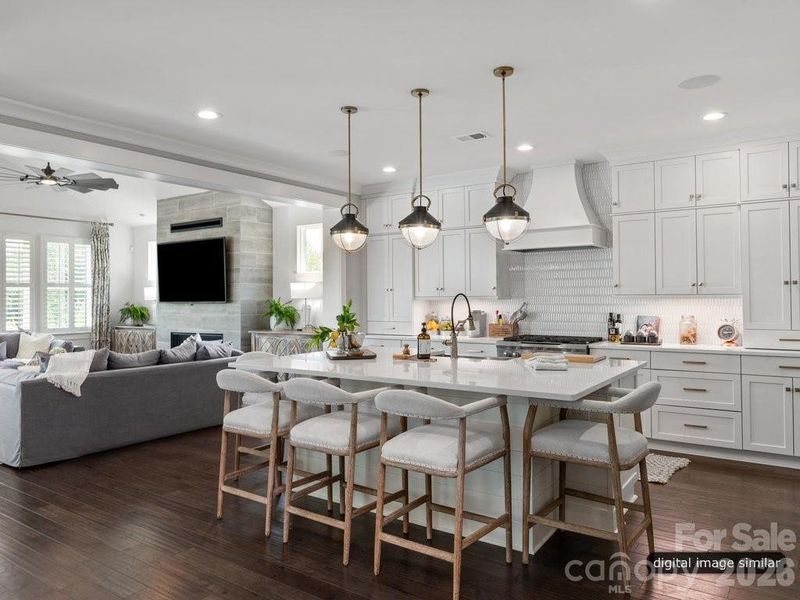 Furnished interior view inside a new home in , Huntersville (Image 5).