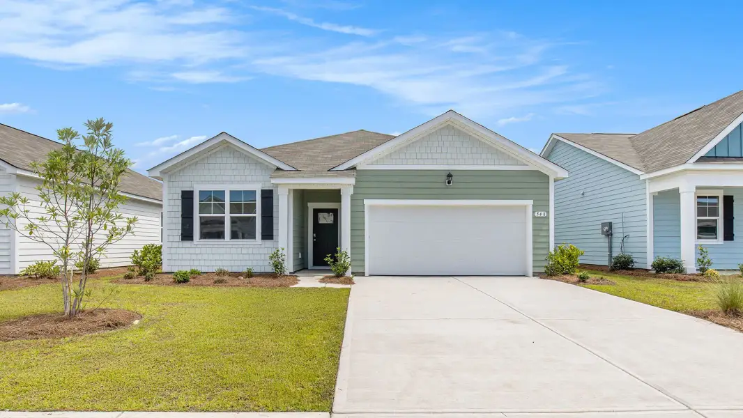 Representative exterior photo of a completed home built from the Aria by D.R. Horton in Maple Grove, Conway, SC (Image 15). Representative exterior photo of a completed home built from the Aria by D.R. Horton in Maple Grove, Conway, SC (Image 15).