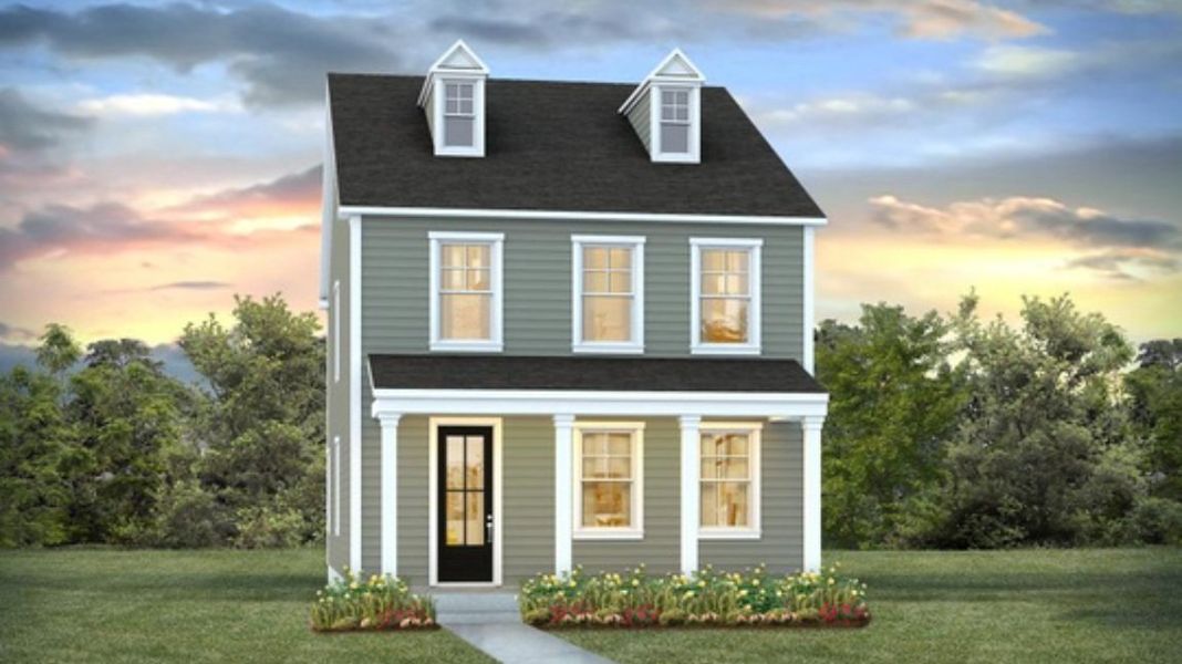 Representative exterior photo of a completed home built from the DRAYTON by D.R. Horton in Rivers Reach, Yemassee, SC (Image 20).