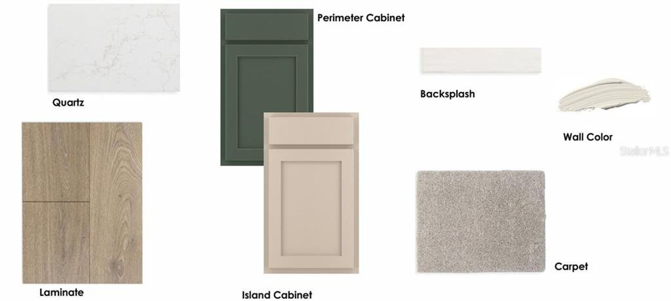 Sample of building materials used in homes in Palmeras at Crossprairie – The Grove Collection, St. Cloud (Image 5).