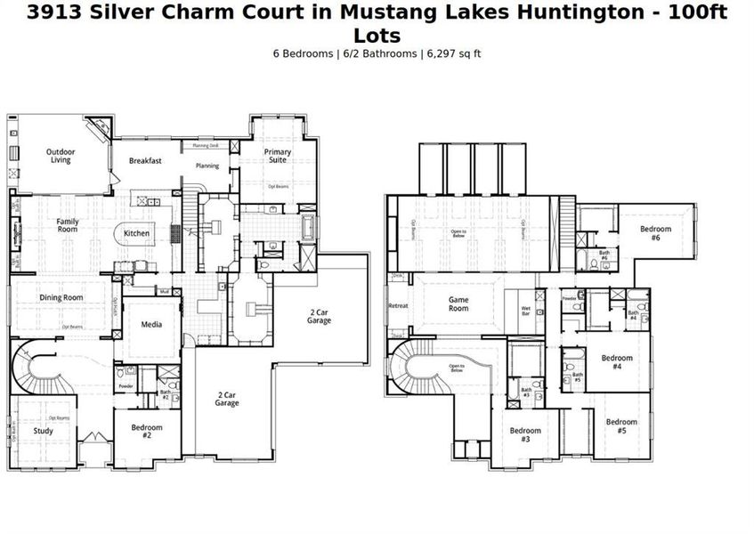 2D floor plan layout of this home in Mustang Lakes - 100ft Lots, Celina, TX (Image 2). 2D floor plan layout of this home in Mustang Lakes - 100ft Lots, Celina, TX (Image 2).