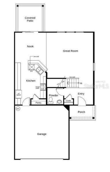 2D floor plan layout of this home in Somerset - Classic Series, Palm Coast, FL (Image 5).