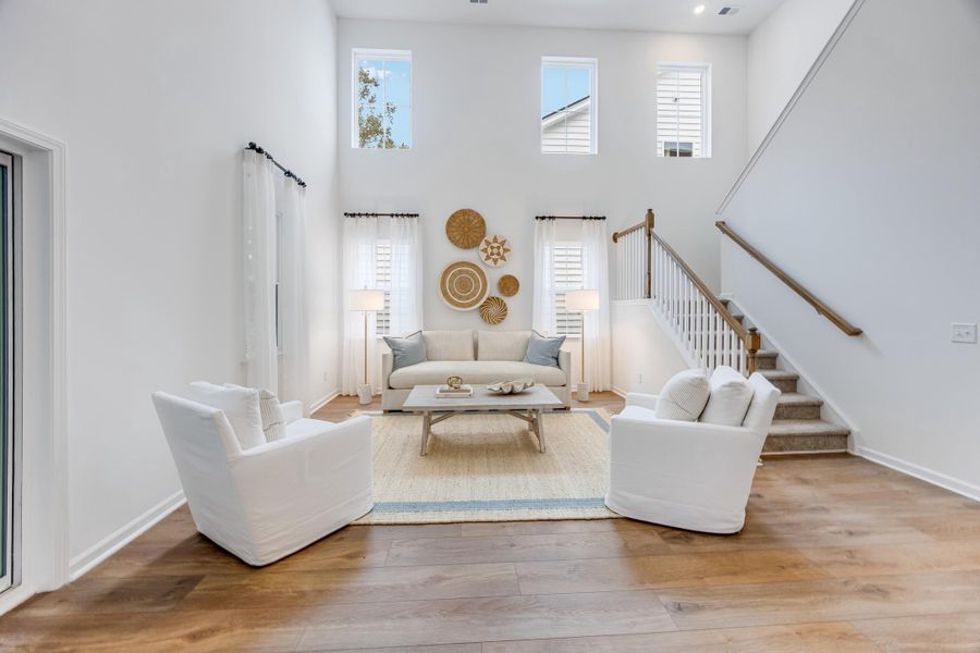 Furnished interior view inside a new home in Sweetgrass at Summers Corner, Summerville (Image 3). Furnished interior view inside a new home in Sweetgrass at Summers Corner, Summerville (Image 3).