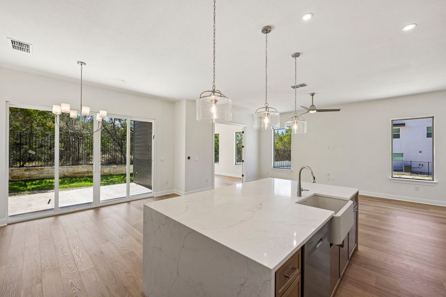 Furnished interior view inside a new home in Foxfield, Austin (Image 6).