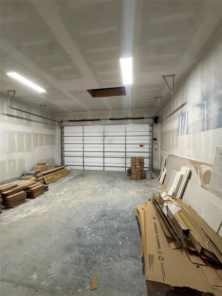 Oversized garage.