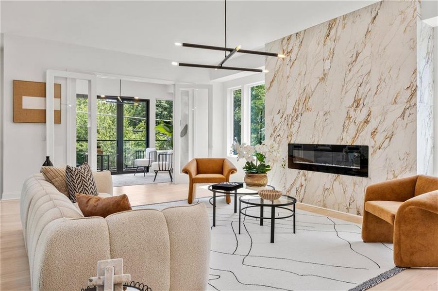 Furnished interior view inside a new home in , Atlanta (Image 6). Furnished interior view inside a new home in , Atlanta (Image 6).