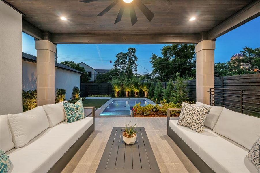 Exterior details and patio area of a home in , Dallas (Image 3). Exterior details and patio area of a home in , Dallas (Image 3).