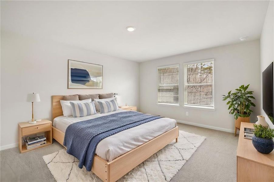 Furnished interior view inside a new home in Creekside at Oxford Park, Fairburn (Image 13). Furnished interior view inside a new home in Creekside at Oxford Park, Fairburn (Image 13).