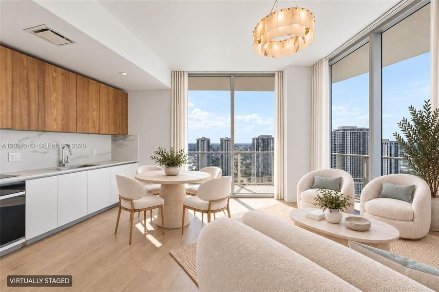 Furnished interior view inside a new home in , Miami (Image 18).
