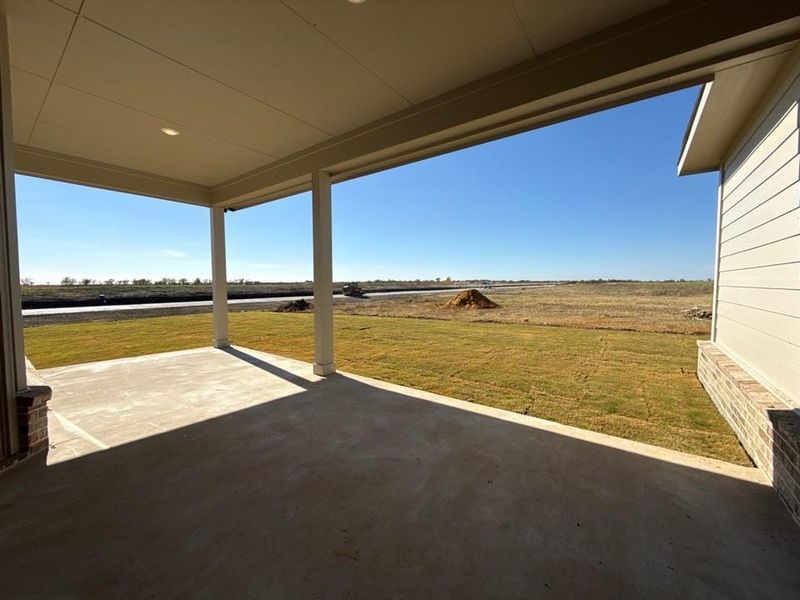 Exterior details and patio area of a home in Clear Sky Addition, Valley View (Image 3). Exterior details and patio area of a home in Clear Sky Addition, Valley View (Image 3).