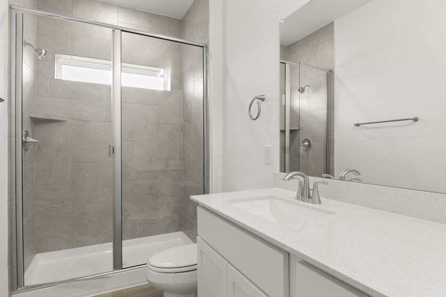 Furnished interior view inside a new home in Trace, San Marcos (Image 20).