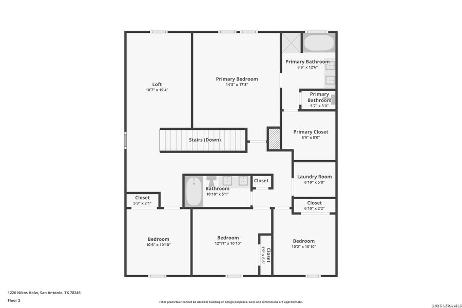 2D floor plan layout of this home in Arcadia Ridge - Premier Series, San Antonio, TX (Image 6).