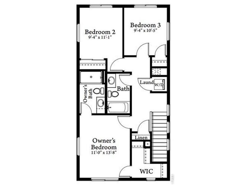 2D floor plan layout of this home in Liberty Draw, Evans, CO (Image 5).
