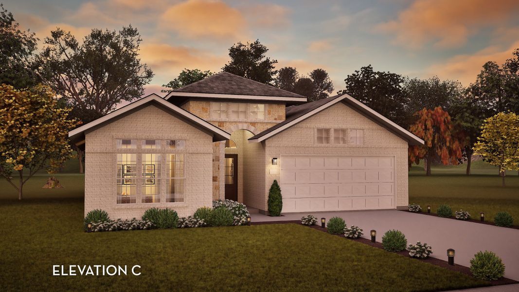 Representative exterior photo of a completed home built from the Greeley by CastleRock Communities in Sunterra, Katy, TX (Image 18).