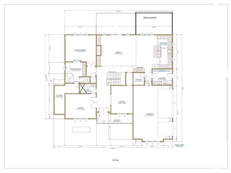 2D floor plan layout of this home in , Acworth, GA (Image 3).