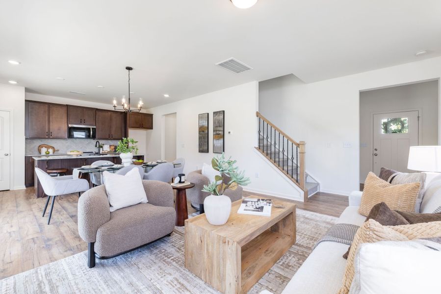 Furnished interior view inside a new home in Tanglewood East, Angier (Image 9). Furnished interior view inside a new home in Tanglewood East, Angier (Image 9).