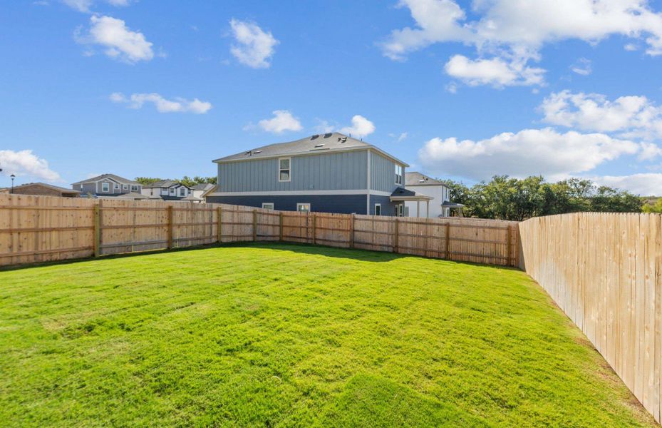 Exterior details and patio area of a home in Sonterra, Jarrell (Image 17).